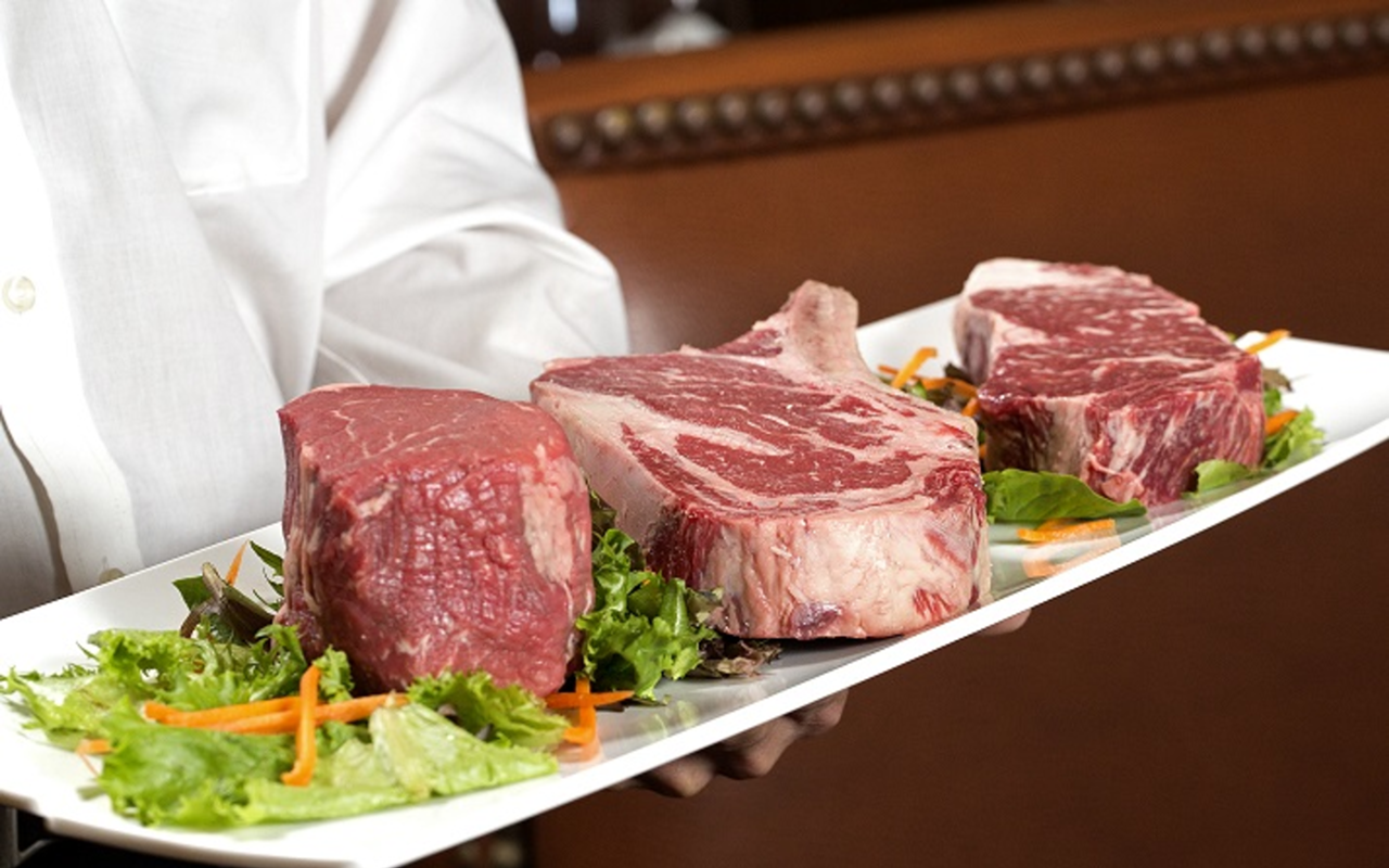 THE BIG RED ONES: Bascom's offers a variety of steak cuts.
