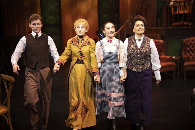 (L-R) David Foley, Jr., Roxanne Fay, Elizabeth Meckler and Melissa Minyard in 'Oz,' which is at freeFall Theatre in St. Petersburg, Florida on select days through July 9.