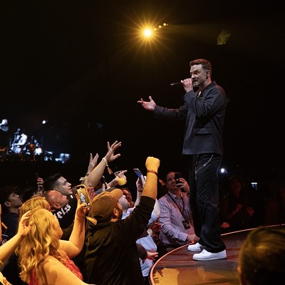 Justin Timberlake plays Amalie Arena in Tampa, Florida on June 14, 2024.