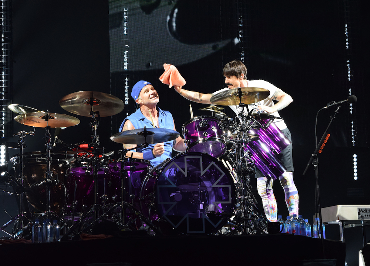 The Red Hot Chili Peppers play Amalie Arena in Tampa, Florida on April 27, 2017.