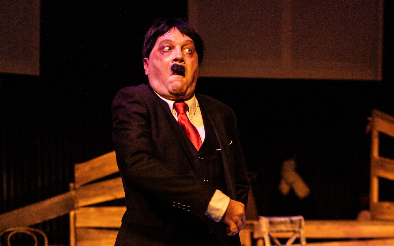 Derrick Phillips in The Resistible Rise of Arturo Ui at Jobsite Theater in Tampa, Florida.