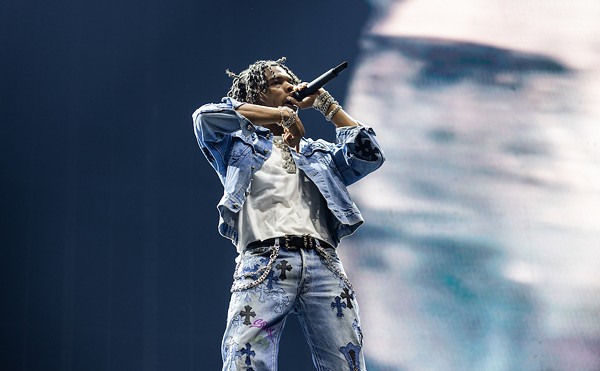 Lil Baby plays Amalie Arena in Tampa, Florida on Sept. 15, 2023.