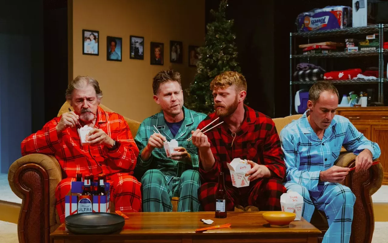 (L-R) Don Walker, Jim Sorensen, James Putnam, and Christopher Marshall as the Straight White Men at Tampa Rep.