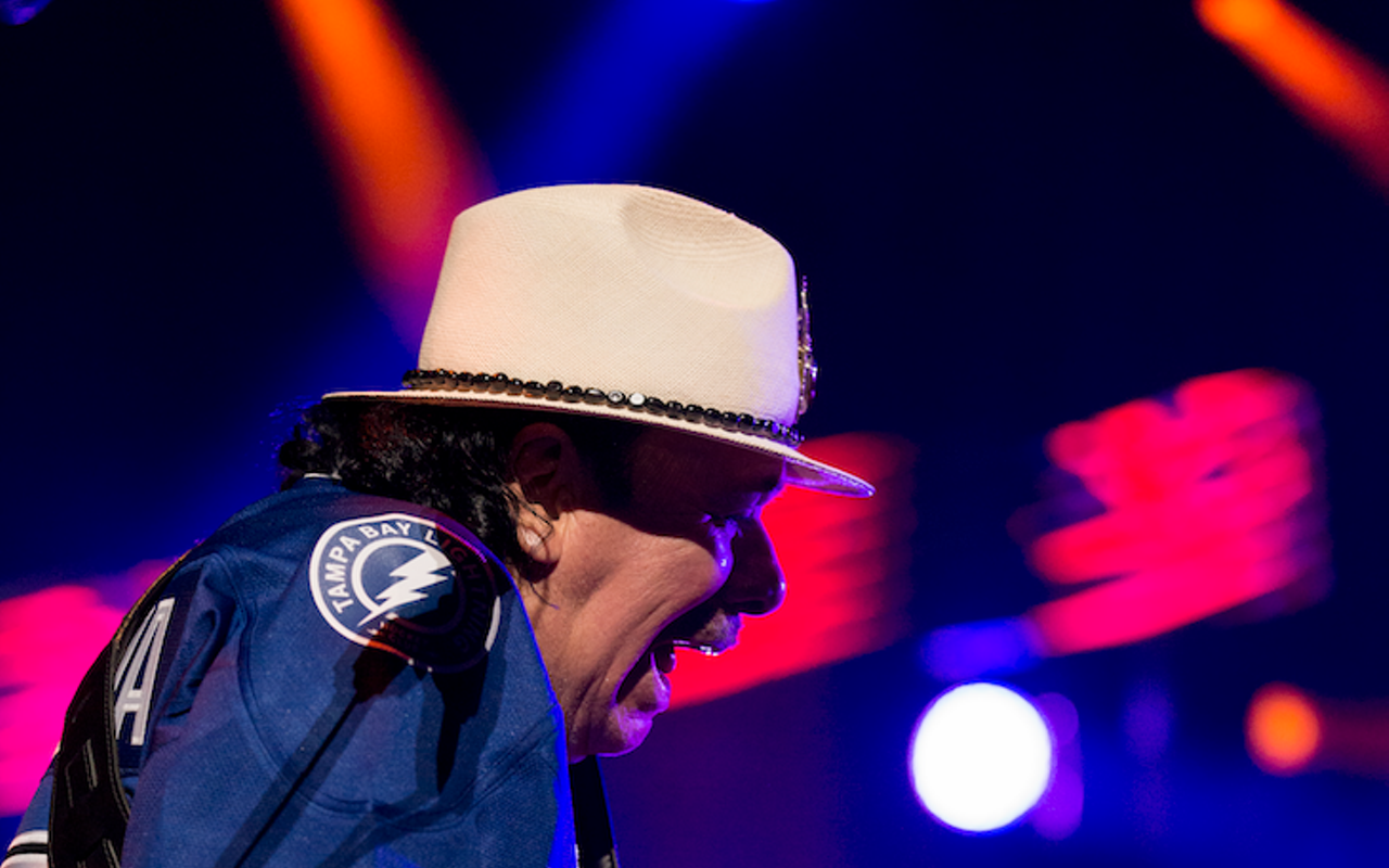 Santana plays Amalie Arena in Tampa, Florida on October 27, 2017.