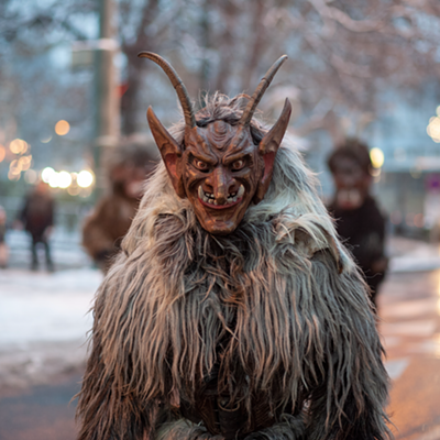 European folklore says Krampus roams the streets looking for naughty children to scare about 20 days before Christmas day.