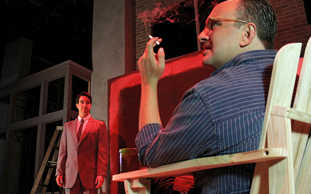 "I THINK I SEE A TONY VOTER IN THE BALCONY." Andrew Joseph Perez and Gregg Weiner in AmStage's Red.