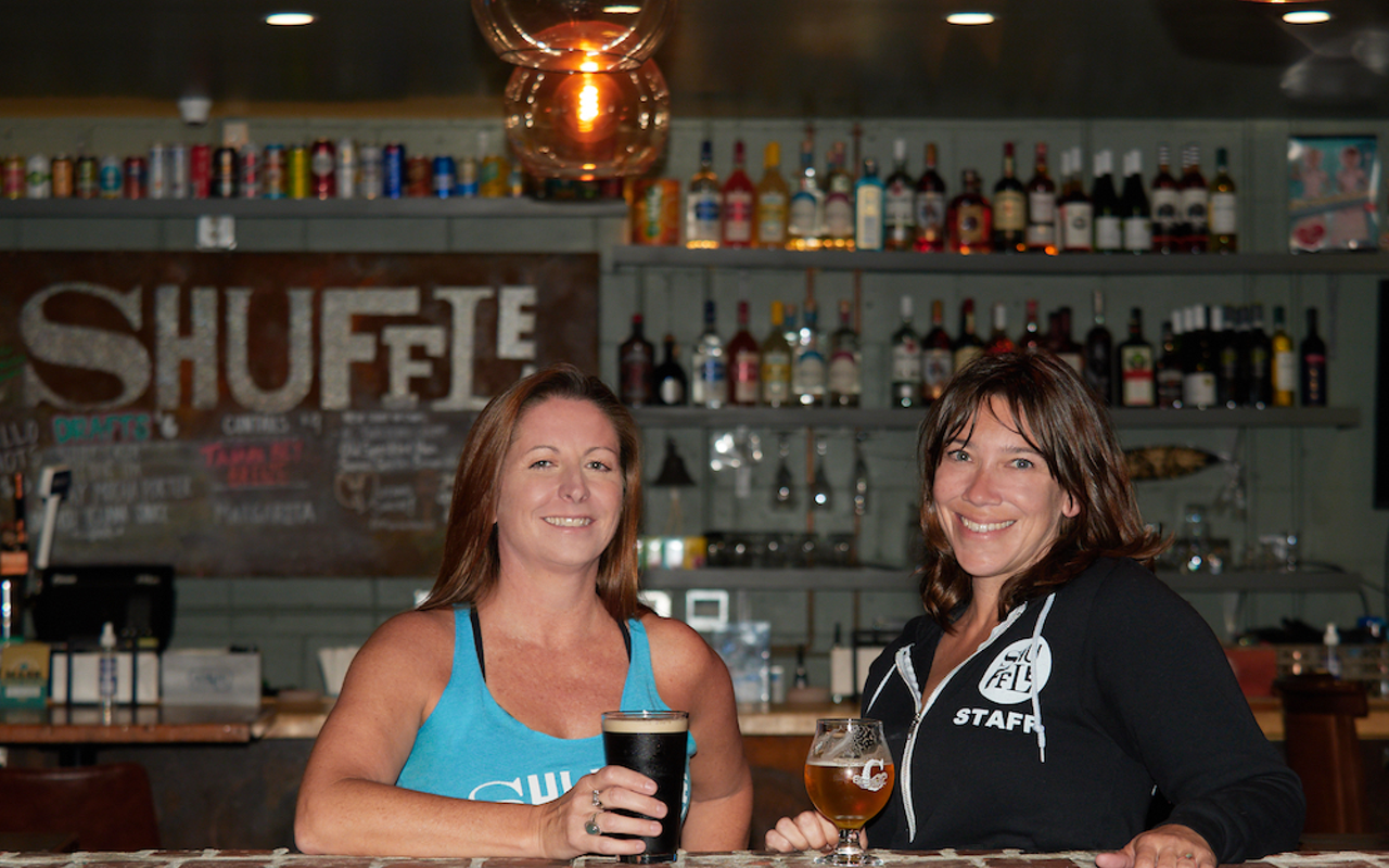 Danielle O'Connor (R) and Jennifer Evanchyk, co-owners of Shuffle Tampa.