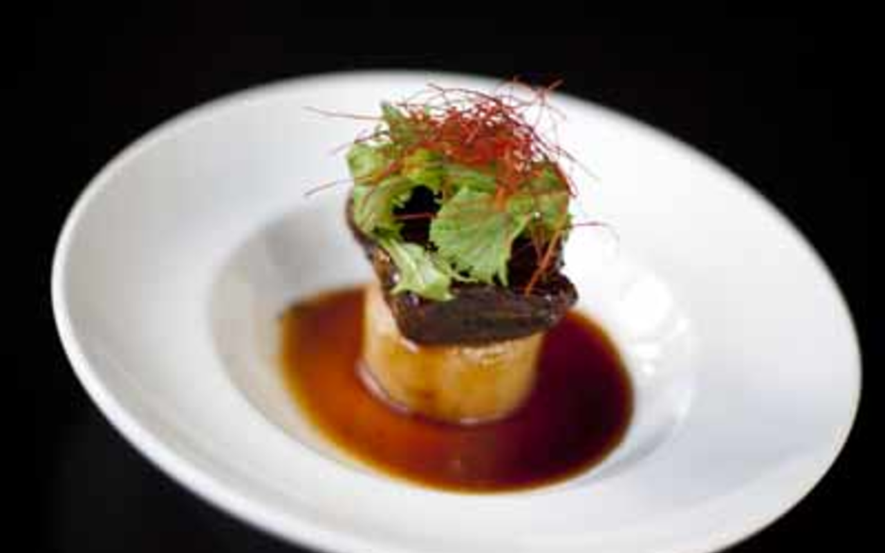 HOT PLATE: Chef Naohiro Higuchi serves more than just playful sushi, like these braised shortribs over hunks of tender daikon.