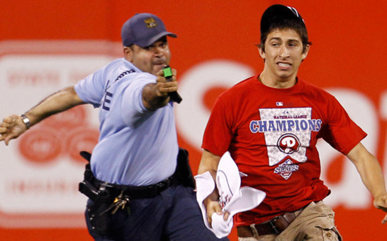 Sports caption contest: The Tasered Phillies fan