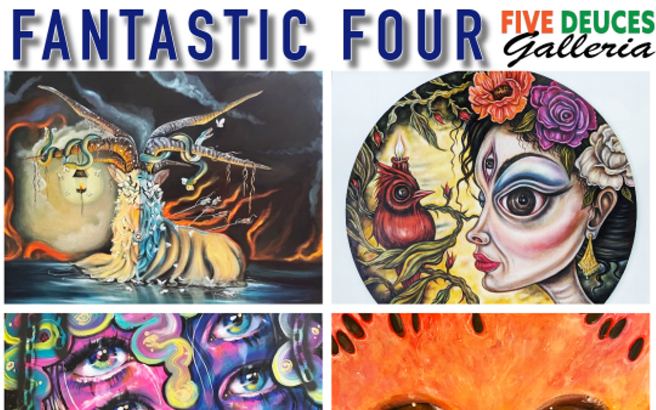 St Pete ArtWalk: FANTASTIC FOUR Art Exhibit @ Five Deuces Galleria