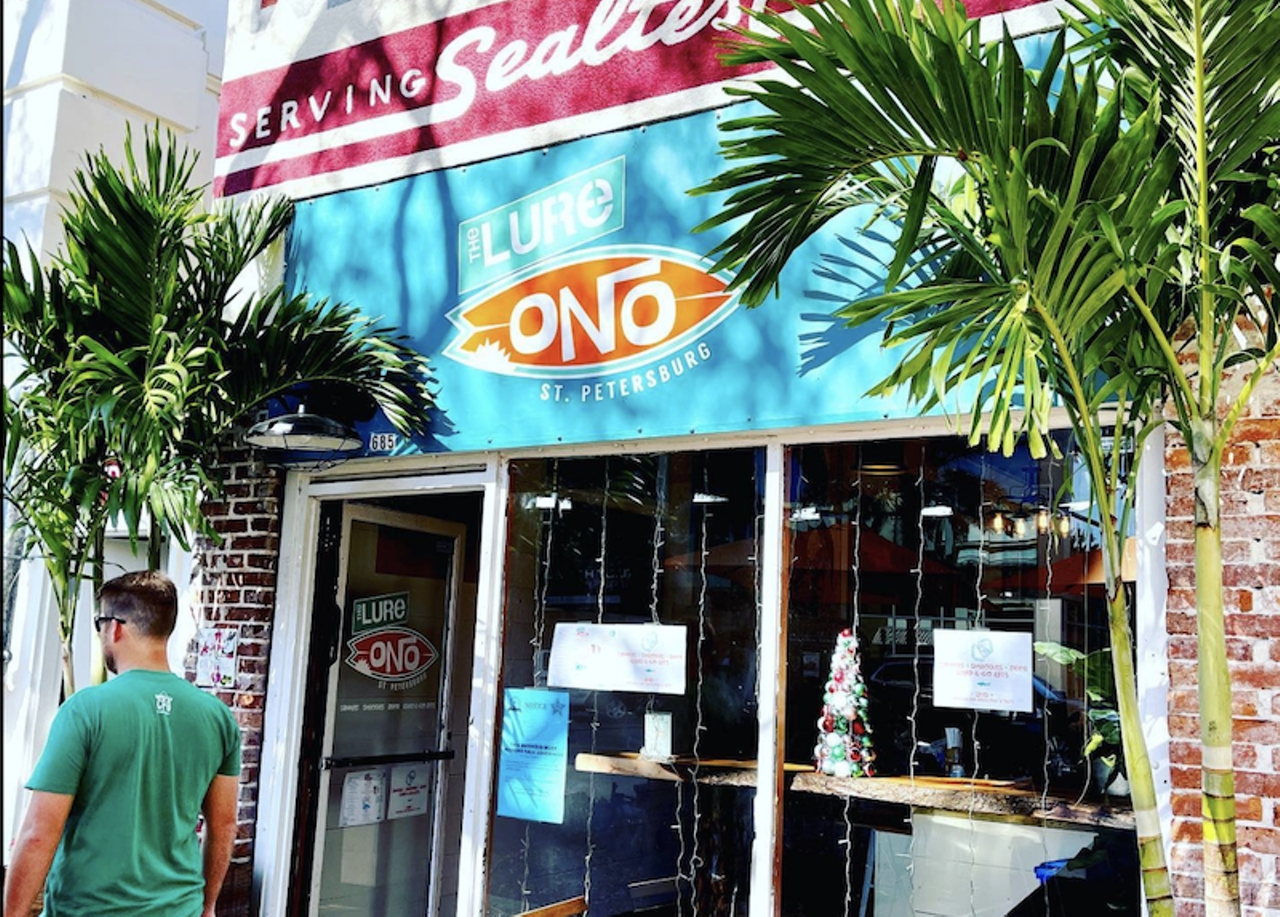 The Lure Ono
685 Central Ave., St. Petersburg, (727) 851-9862
Newly opened in December, The Lure Ono is a Hawaiian-inspired grilled cheese and sandwich joint located right on Central Ave, near its sister The Lure. Sandwiches range from $4.50-$9 depending on how elaborate the combination is. The Hayden ($4.50) is made with Kraft singles on white bread and The Krabby Paddy ($9) is made with Maryland crab cake, cheddar and pepper jack. And in true Tampa fashion, the spot has a killer Cuban sando.
Photo via The Lure Ono/Facebook