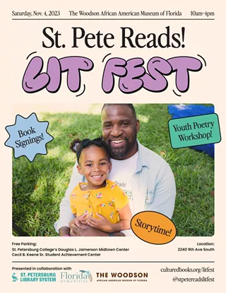 St. Pete Reads! Lit Fest 2023 flyer
