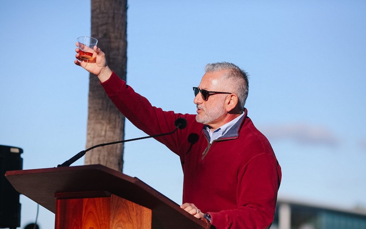 Mayor Rick Kriseman toasting to St. Pete on Jan. 3, 2022.