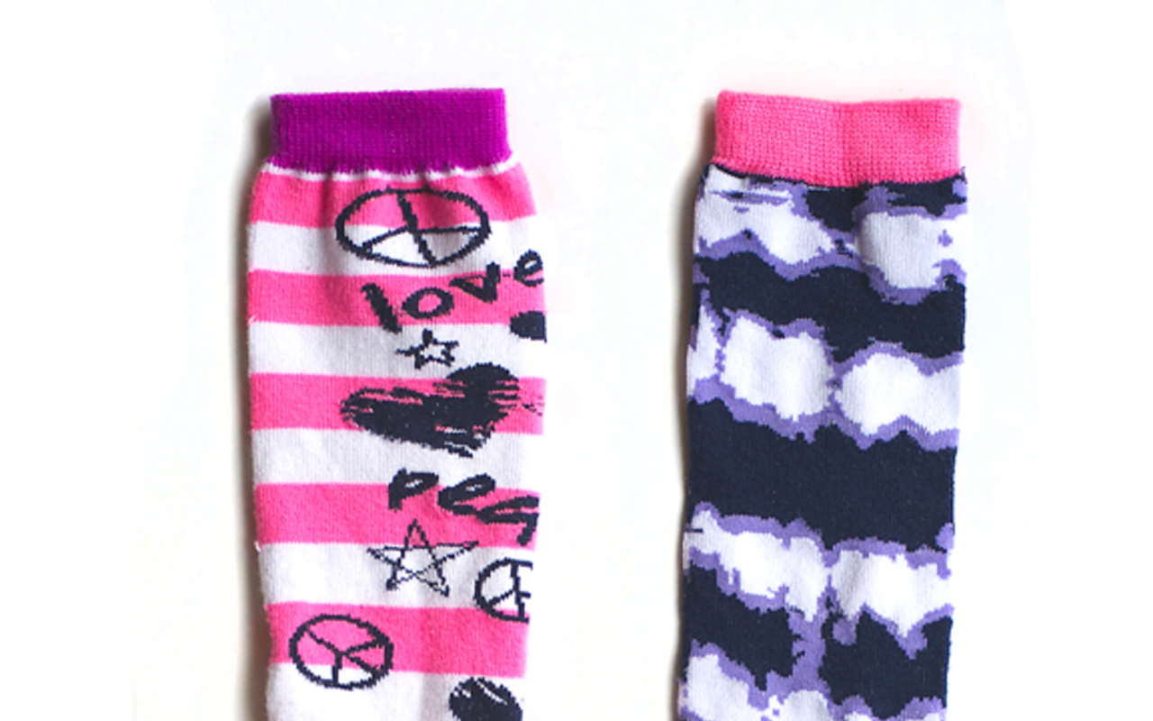 PUT YOUR FOOT IN IT: Brightly patterned socks for her stocking.