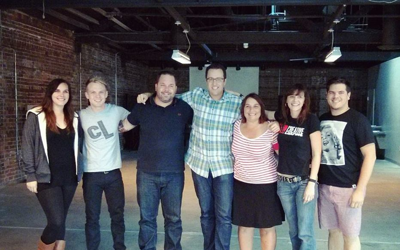 KEEPING THE WEIGHT OFF (MOSTLY): Jared Fogle and the CL crew.