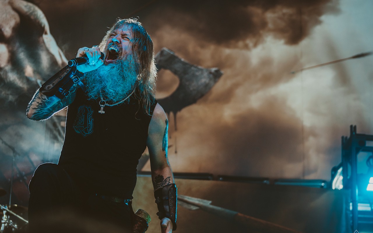 Amon Amarth, which plays Yuengling Center in Tampa, Florida on May 18, 2024.