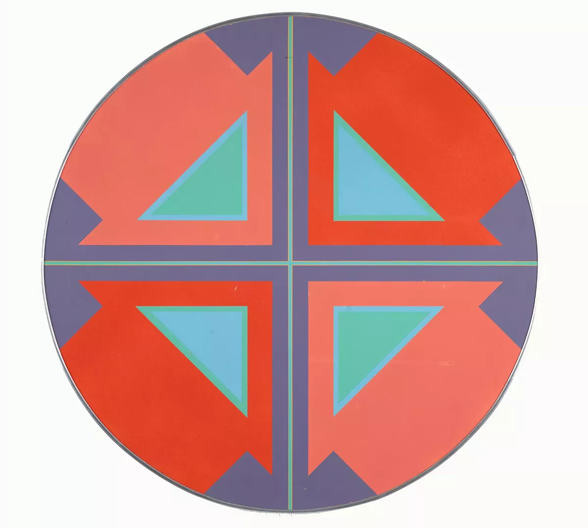 Doris Leeper (American, 1929-2000), Untitled Tondo, ca. 1960, Oil on masonite, 21 in., Gift of Dr. Dyer Moss, '61, 1995.13