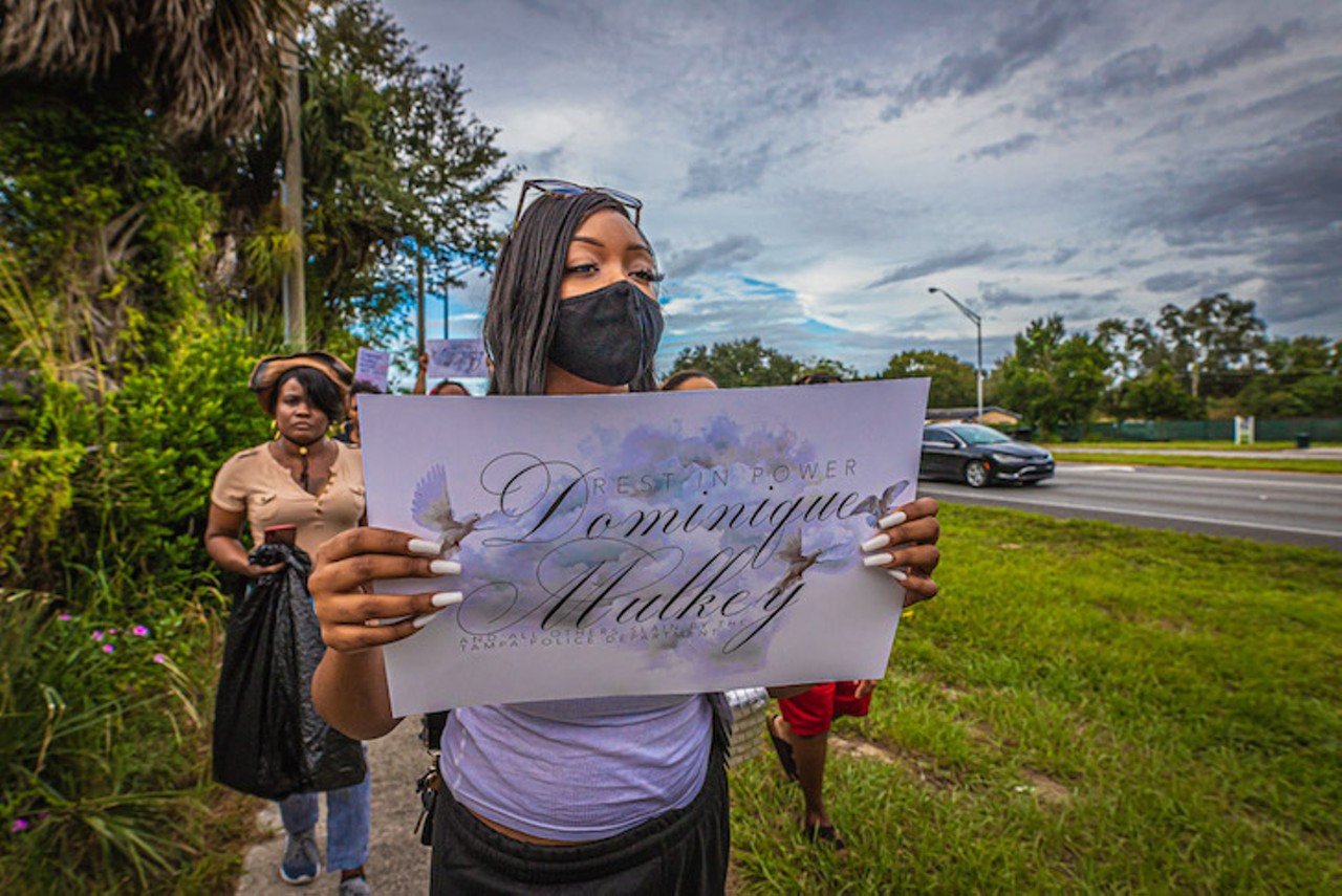 Tampa activists mourn with family of Dominique Mulkey, a Black man fatally shot by two police officers
