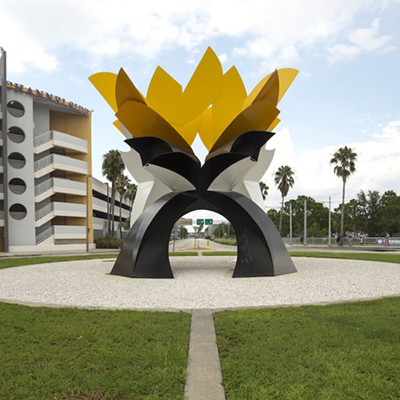 URBAN SCORE: George Sugarman's public art sculpture brightens the roundabout by the Florida Aquarium.