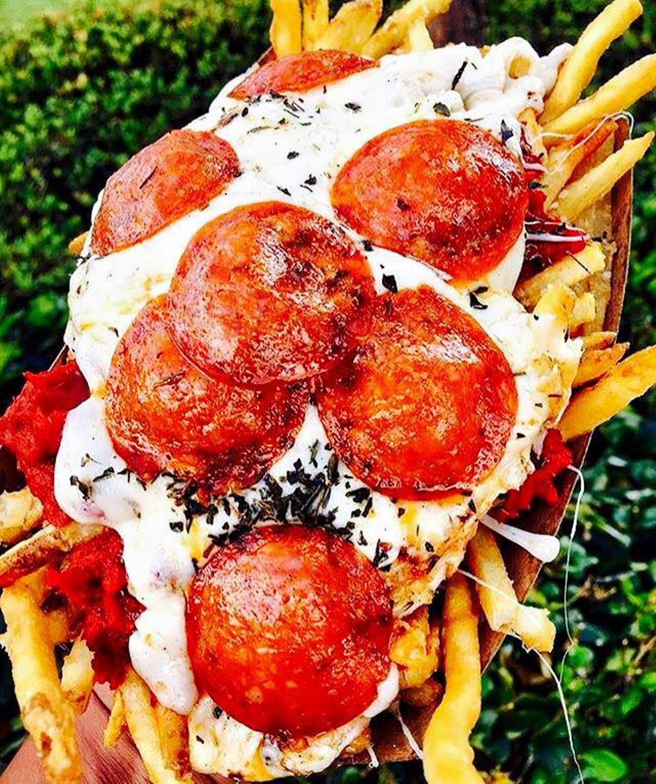 Eat some loaded fries this Fryday at St. Pete French Fry FestMaybe take some heartburn medication first...Fri., Feb. 15
Photo via Gulf to Bay Food Truck Association's Facebook page