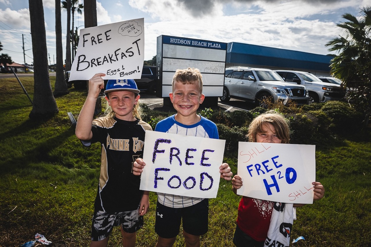 Relief efforts in Hudson, Florida on Sept. 28, 2024.