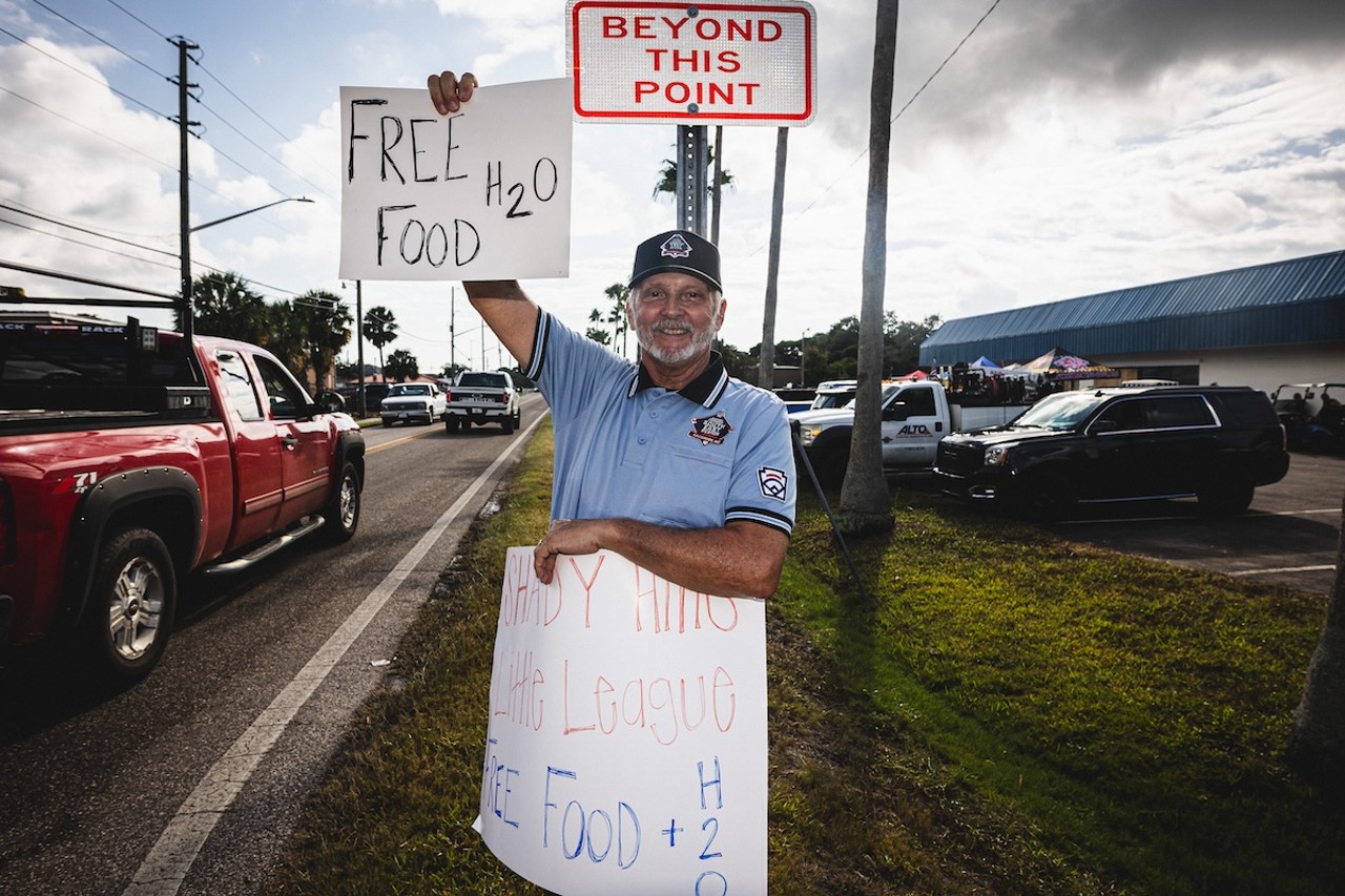 Relief efforts in Hudson, Florida on Sept. 28, 2024.