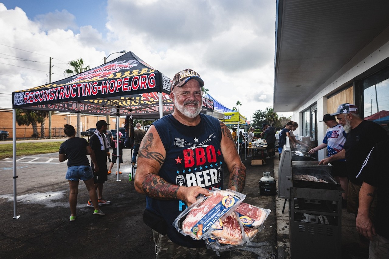 Relief efforts in Hudson, Florida on Sept. 28, 2024.