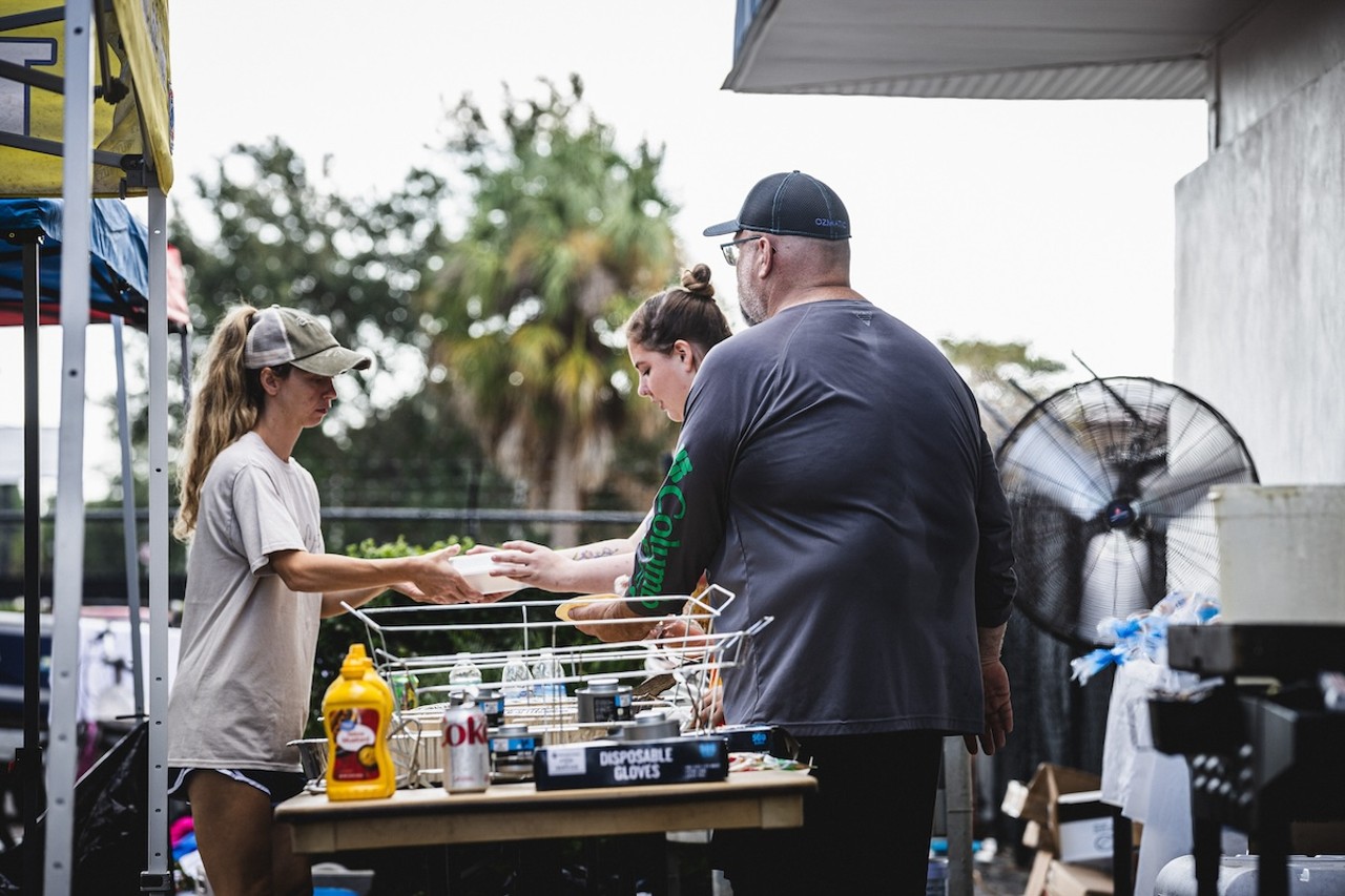 Relief efforts in Hudson, Florida on Sept. 28, 2024.