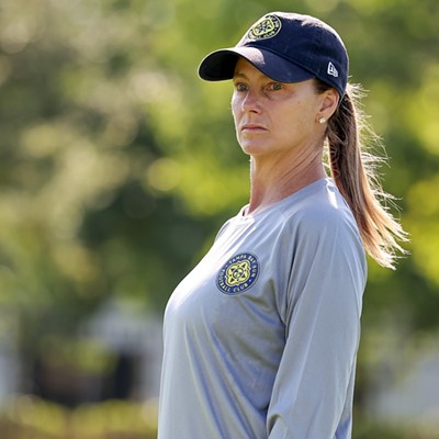 Coach Denise Schilte-Brown at Tampa Bay Sun FC's practice on July 5, 2024.