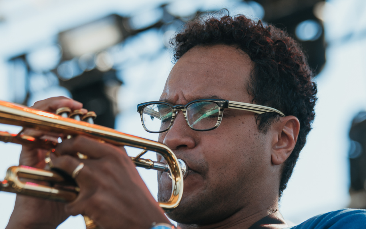 James Suggs, playing Clearwater Jazz Holiday at Coachman Park in Clearwater, Florida on October 22, 2018.