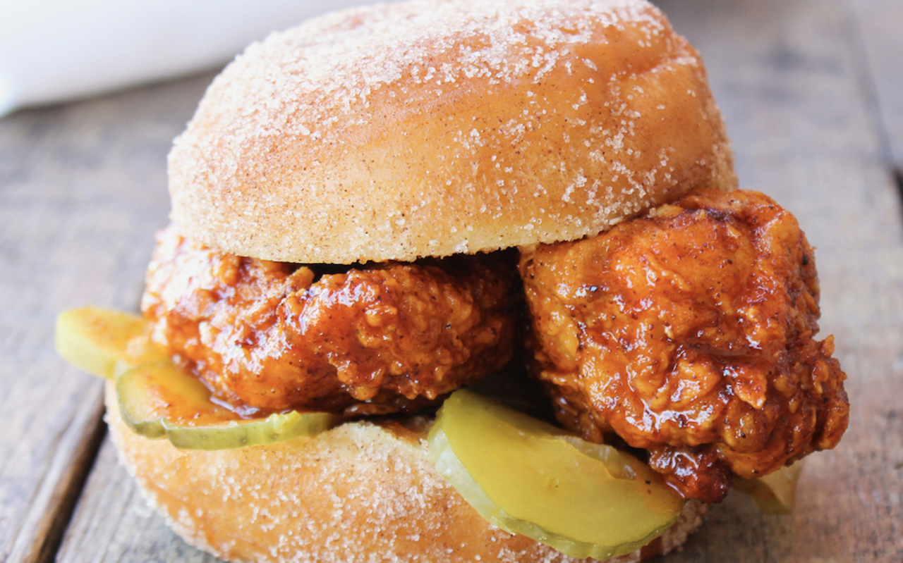 Datz
2616 S MacDill Ave, Tampa, 813-831-7000
Known for their unique presentations of homestyle dinners and common desserts, making it into the Datz doors on the weekend for a Nashville chicken doughnut sandwich is definitely worth the struggle. 
Photo via Datz