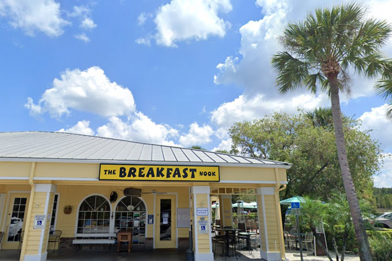 Breakfast Nook
1532 Land O' Lakes Blvd., Lutz
Located in Lutz, the Breakfast Nook serves breakfast and lunch for below $10. Orange cream French toast, eggs Benedict, chicken fried chicken and eggs and burgers are all available at the joint.
Photo via Breakfast Nook/Google Maps