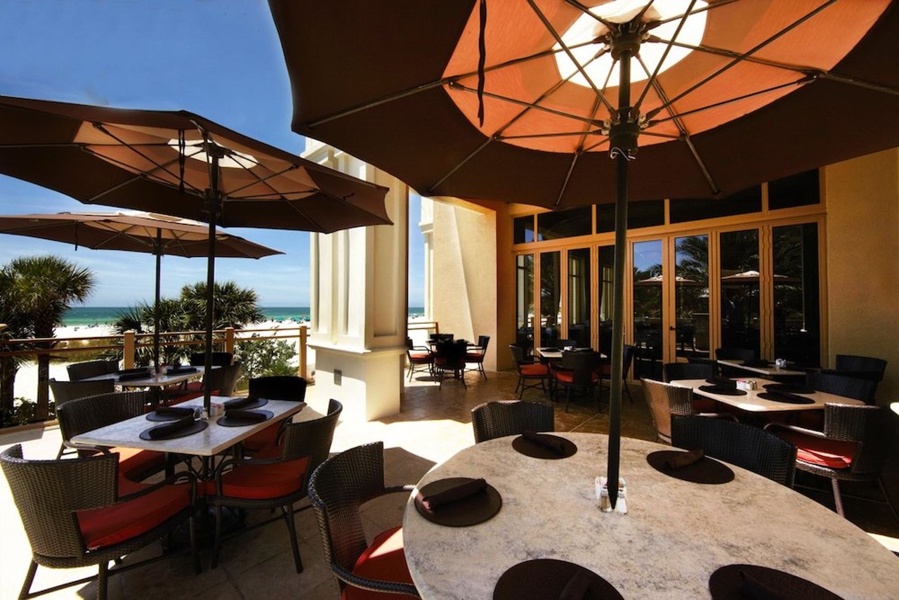 Caretta on the Gulf
500 Mandalay Ave. No. 100, Clearwater, 727-674-4171
End your evening at this award-winning restaurant with a front row sunset view. Plenty of great options here, but you can’t go wrong with the carefully crafted wine-tasting menu. Photo via Sandpearl Resort Website
