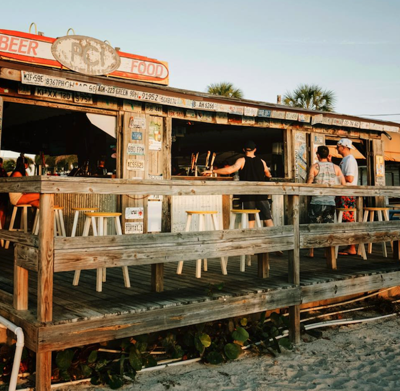 PCI Beach Bar and Snack Shack
6300 Gulf Blvd., St. Pete Beach. 727-367-2711
Postcard Inn’s seaside shack takes real estate at the local favorite St. Pete Beach, but if it gets too crowded you can take your order of black and bleu chips and black raspberry gingerita poolside.
Photo via Postcard Inn on the Beach/Facebook