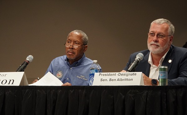 State senators Darryl Rouson (L) and Ben Albritton.