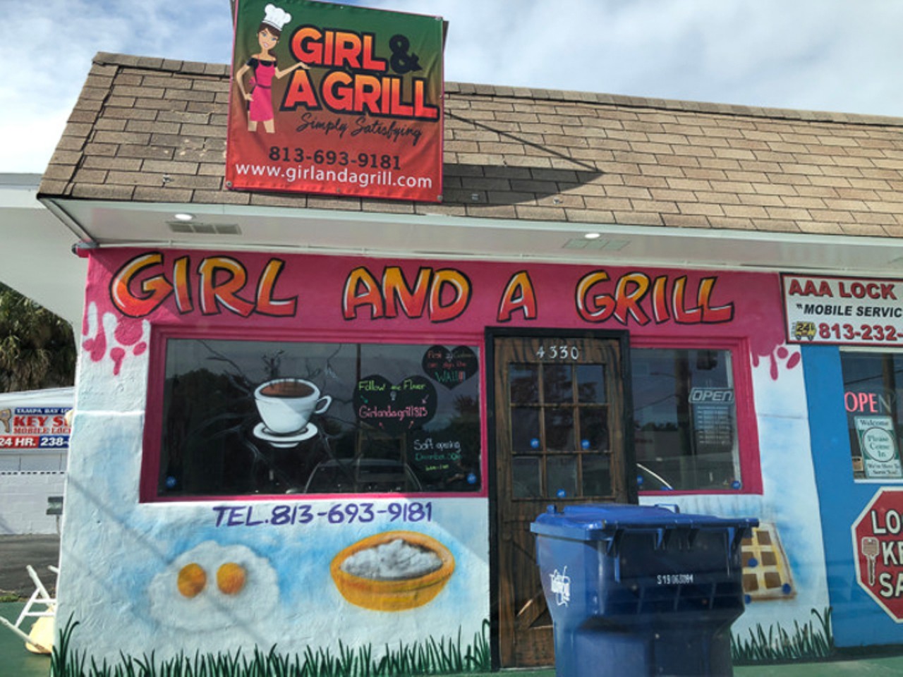  Girl And A Grill 
April Page
4330 N. Nebraska Ave., Tampa
This breakfast concept offers up traditional morning eats like specialty breakfast plates, homemade pancakes, and made-to-order omelets. Diners can also snag other bites like biscuits, grits, croissants, oatmeal, and hashbrowns.
Photo via Colin Wolf