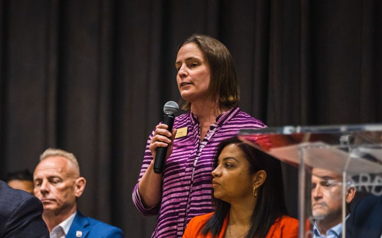 Councilwoman Lynn Hurtak speaks at a candidate forum in South Tampa.