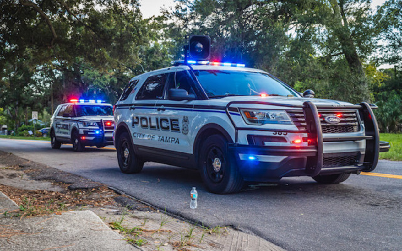 A Tampa Police vehicles taken in Tampa, Florida on July 31, 2020.