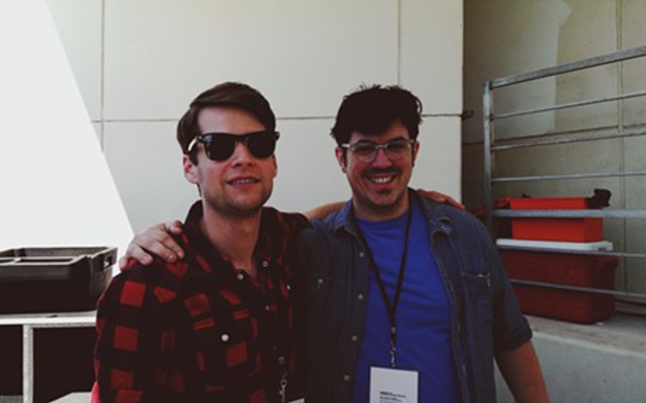 Matt Hires and bandmate Kyle Cox at Gasparilla Music Festival in Tampa, Fla. on March 9, 2014.