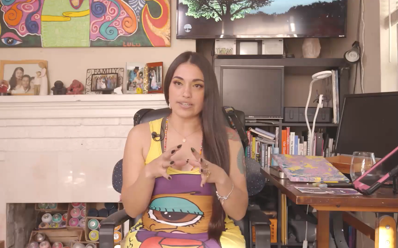 Artysta Lulu, a visual artist known for her colorful graphics, is just one Tampa artist interviewed in a new series.