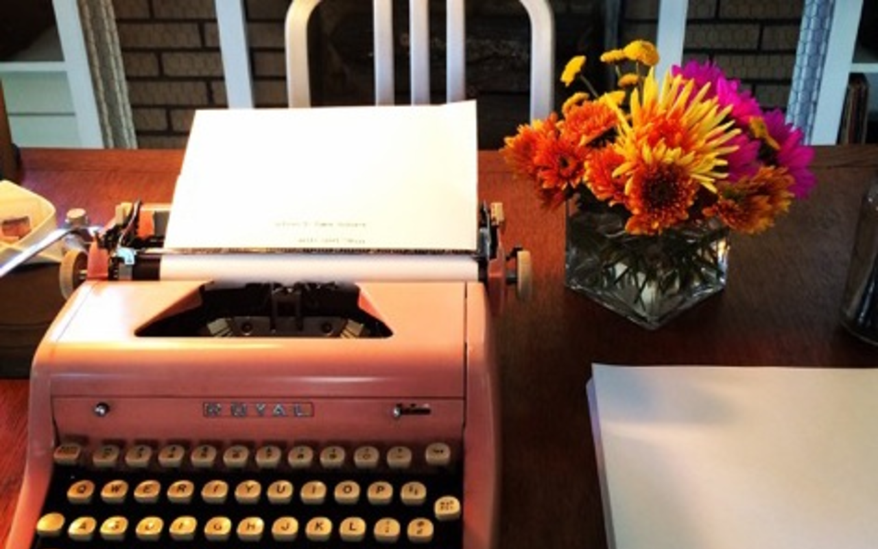 A vintage Royal typewriter ready for inspired hands at The Paper Seahorse.
