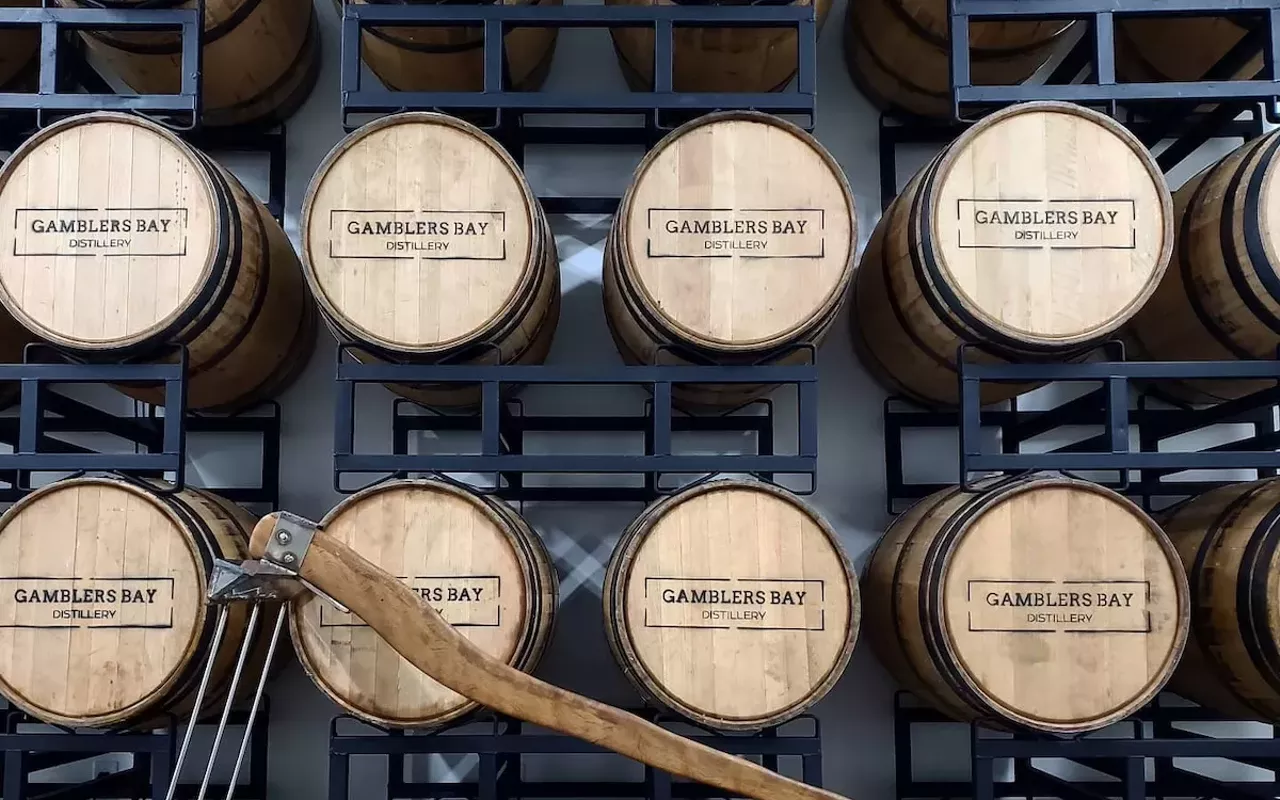Gamblers Bay Distillery is located at 6101 Johns Rd. in Tampa, Florida.