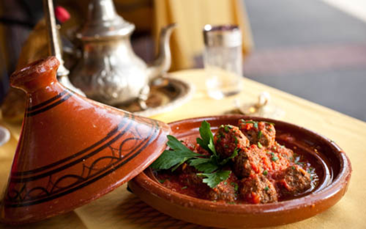 TINY MEATBALLS, BIG FLAVOR: Ground incredibly fine and redolent of cumin and coriander, the kofta at Fez packs a flavorful punch.