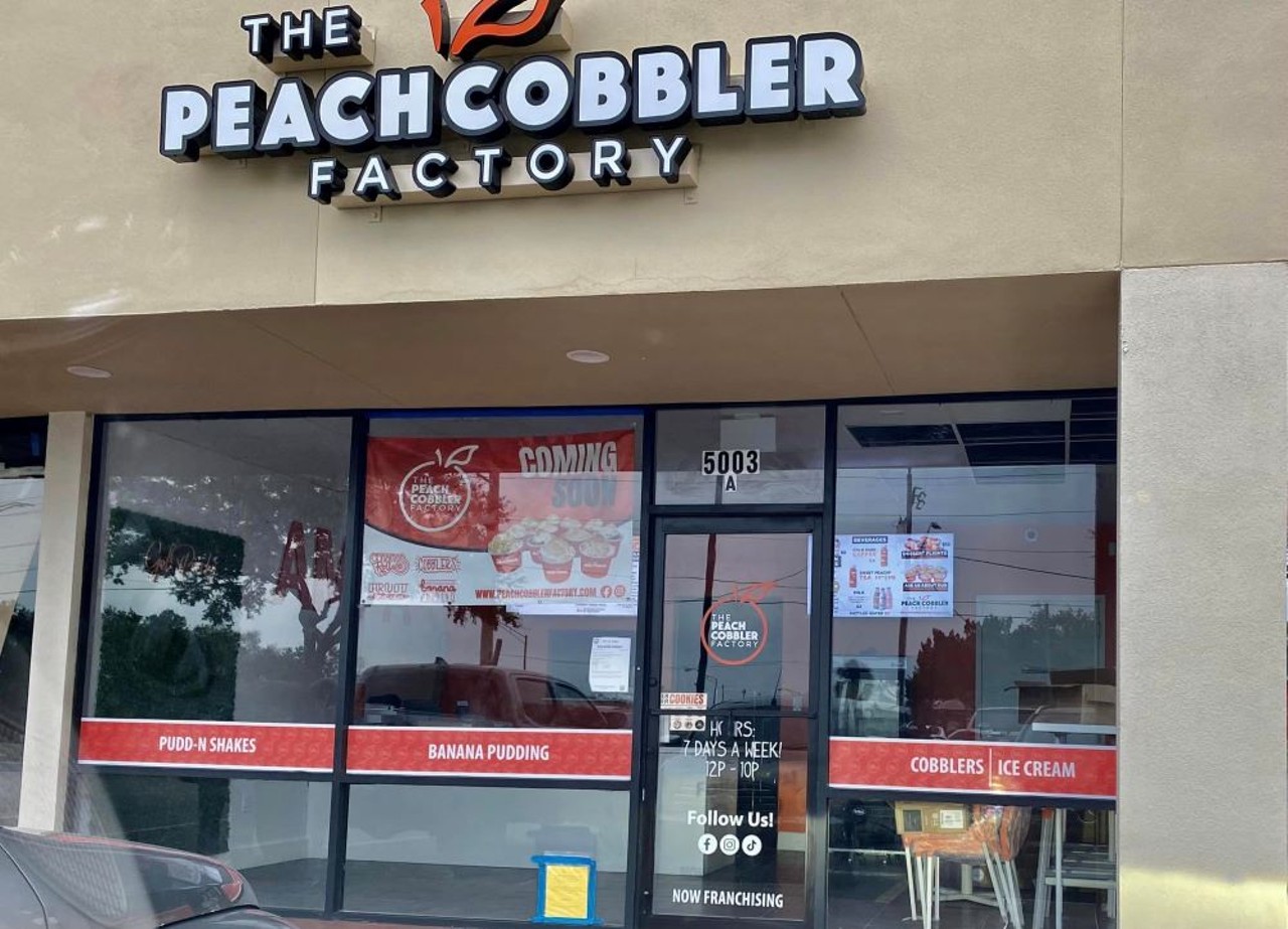 Peach Cobbler Factory
5003 E Fowler Ave., Suite A, Tampa, (813) 442-4314 
The TikTok viral sensation Peach Cobbler Factory landed in Tampa earlier this year with a menu full of sweet treats. As you can guess, highlights include a dozen different cobbler flavors, cookies, milkshakes, cinnamon rolls and 12 different banana puddings. If the options are too hard to choose from, the spot offers a dessert flight, where guests can choose four different cobs. 
Photo via  Peach Cobbler Factory Tampa/Facebook