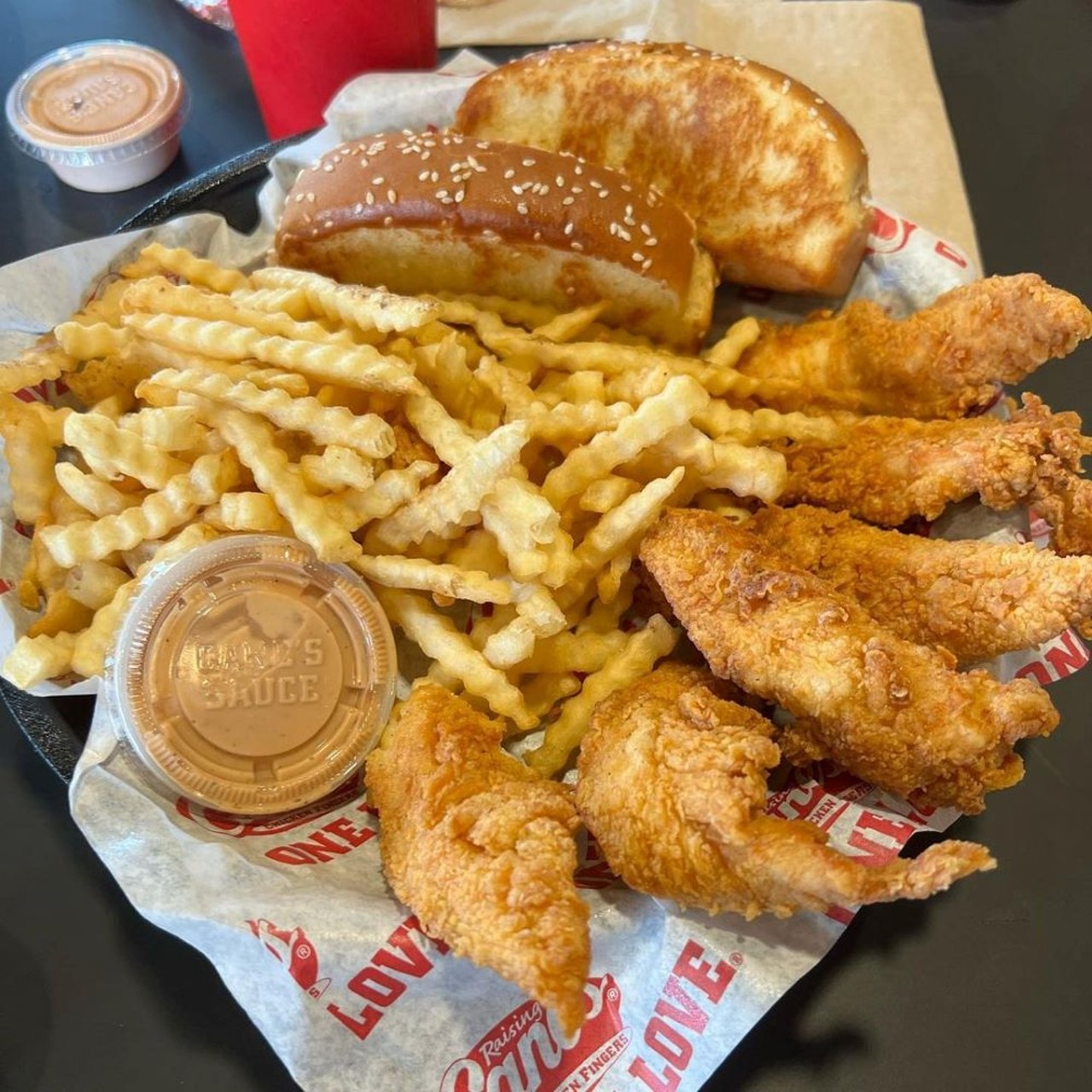Raising Cane's
2525 Gulf to Bay Blvd., Clearwater,(727) 431-1408
Popular Louisiana-based chicken tender chain, Raising Canes made its Bay debut this year serving up crinkle fries, chicken sandwiches, and of course, tenders. The spot also has coleslaw and Texas toast for sides and don't forget the Cane's dipping sauce for your tenders.
Photo via  Raising Caines/Facebook