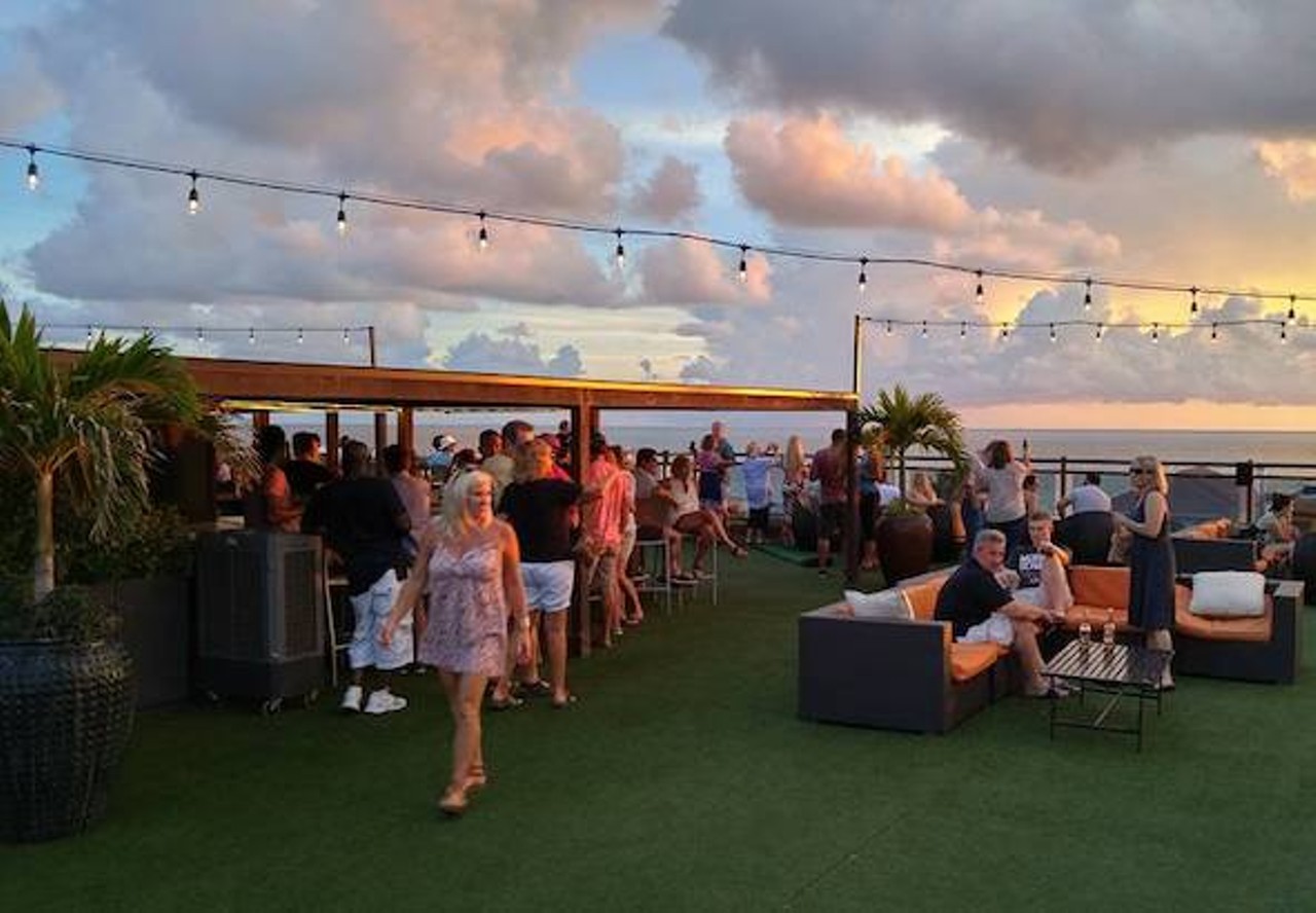 360 Rooftop Bar
3701 Gulf Blvd. St. Pete Beach, FL
Want a panoramic view of the Gulf while you enjoy your booze? Then 360 Rooftop Bar on St. Pete Beach is the spot for you. If you&#146;re feeling extra lush, rent a rooftop cabana. We&#146;ll cut to the chase&#150;&#150;happy hour is every day from 6 p.m.- 10 p.m.
Photo via 360 Rooftop Bar/Facebook