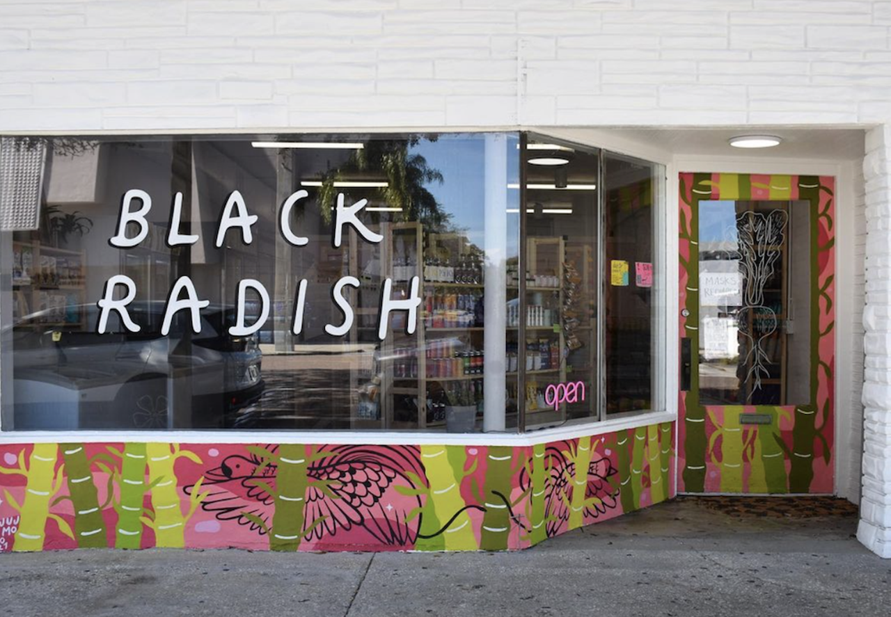 Black Radish Grocer
246 Dr M.L.K. Jr. St. N, St. Petersburg, 727-623-9877
Though this vegan grocer opened its St. Pete location last December, Black Radish has earned a spot for its expansive fare and cuisine. Like its sister location in Tampa’s Ybor City, the store offers a variety of items beyond your run-of-the-mill supermarket finds in addition to vegan staples like Impossible meats and Daiya cheeses. The new location also offers a deli, serving made-to-order sandwiches and other daily specials. 
Photo via blackradishgrocerdtsp/Instagram