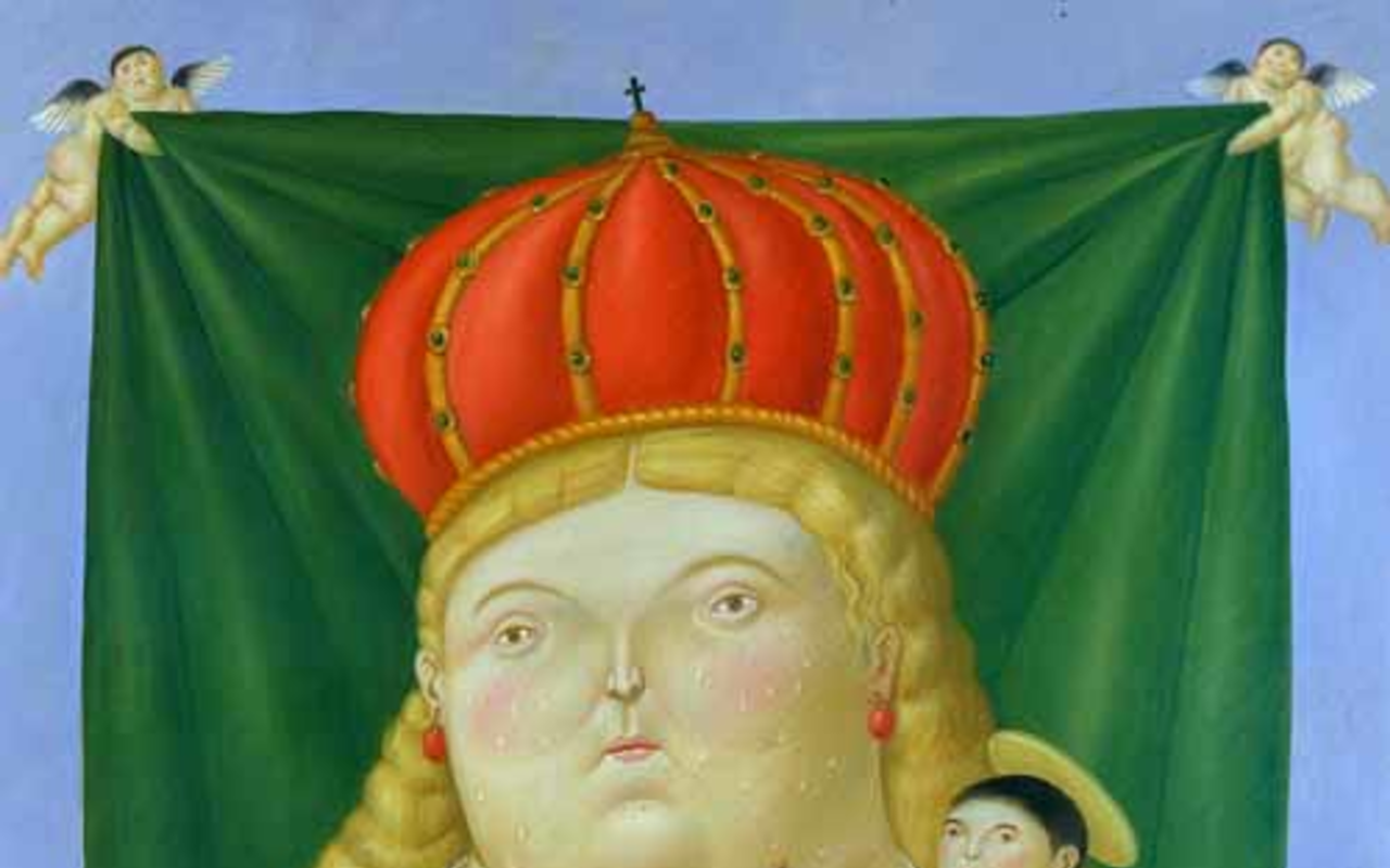 ROUND NUMBER: Fernando Botero, Our Lady of Colombia (1992), oil on canvas.