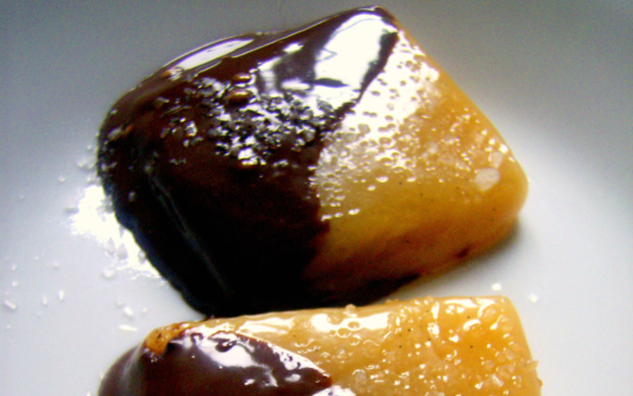 The best of both worlds: Sweet and salty chocolate-dipped caramels recipe
