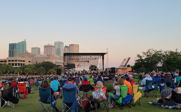 The Florida Orchestra plays Julian B. Lane Waterfront Park in Tampa, Florida on May 8, 2022.